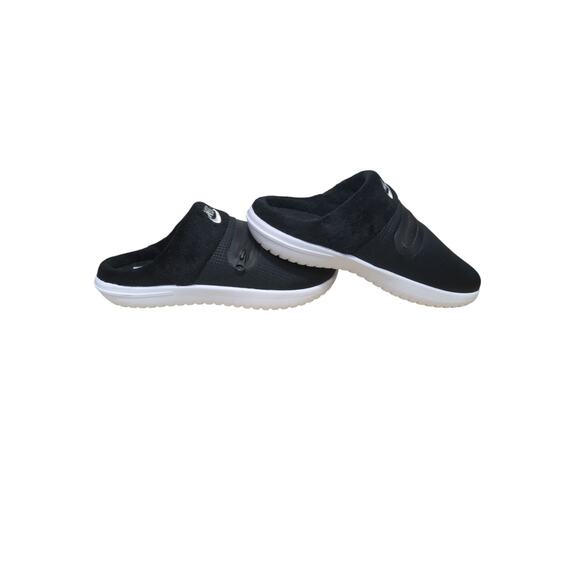 Nike Burrow Slippers Black White Comfy Women's Size 5 Zipper Pocket - Picture 4 of 6